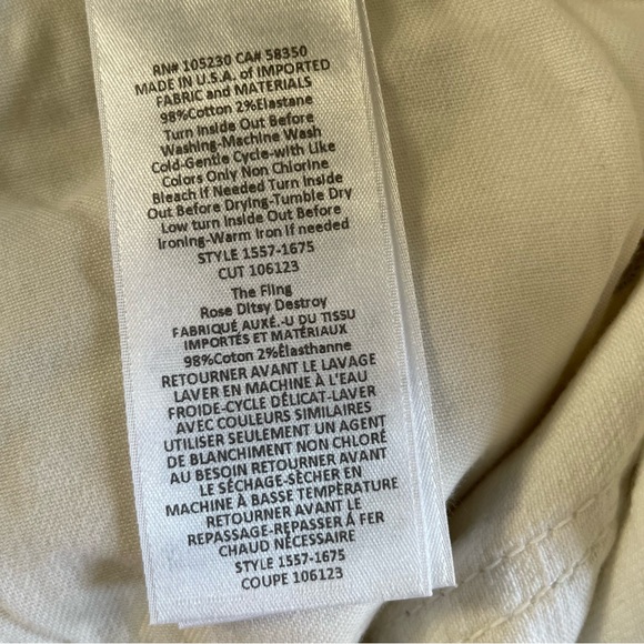 Current/Elliot white distressed jeans with floral pattern - Picture 10 of 10